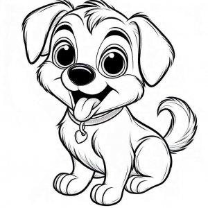 Dog coloring page - picture 28