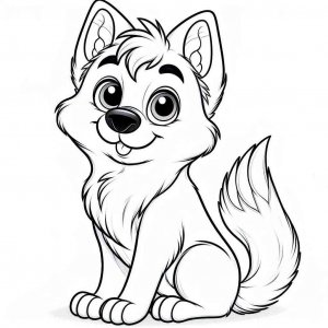 Dog coloring page - picture 30
