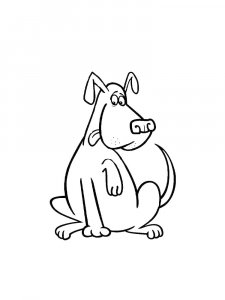 Funny Dog Coloring Page