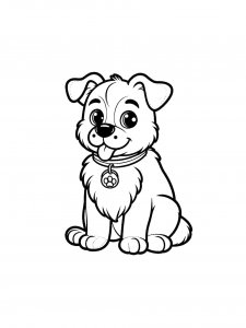 Charming Puppy Coloring Page