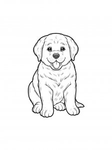 Labrador Puppy Coloring Page
