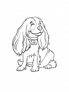 Cute Spaniel Coloring Page