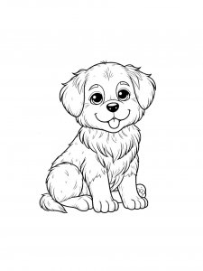Golden Retriever Puppy Coloring Page