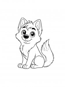 Cartoon Dog Coloring Page