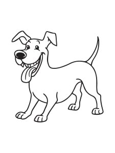 Playful Dog Coloring Page