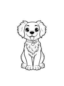 Well-Behaved Puppy Coloring Page