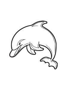 Easy Dolphin Coloring Page