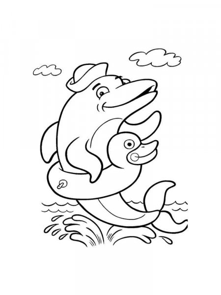 Dolphin coloring pages. Download and print dolphin coloring pages