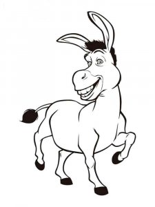 Donkey coloring page - picture 11