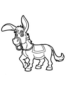 Donkey coloring page - picture 16