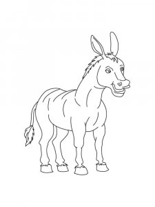 Donkey coloring page - picture 18