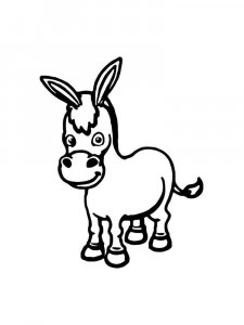 Donkey coloring page - picture 19