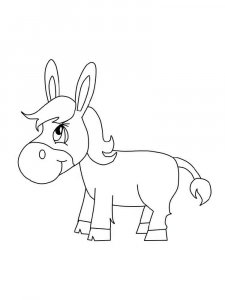 Donkey coloring page - picture 2