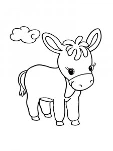 Donkey coloring page - picture 20