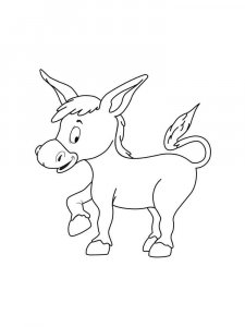 Donkey coloring page - picture 23