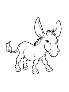Donkey coloring page - picture 25