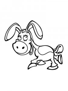 Donkey coloring page - picture 26
