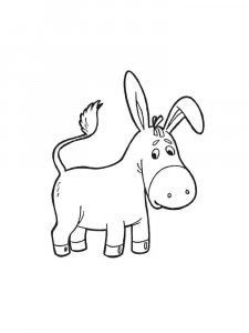 Donkey coloring page - picture 28