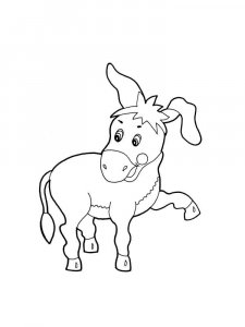 Donkey coloring page - picture 29