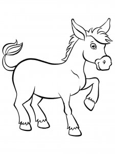 Donkey coloring page - picture 32