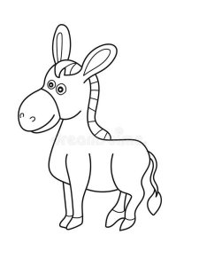 Donkey coloring page - picture 34