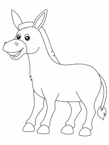 Donkey coloring page - picture 5