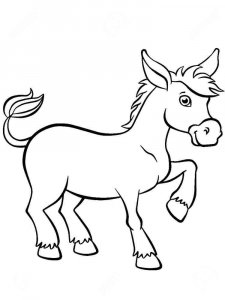 Donkey coloring page - picture 8