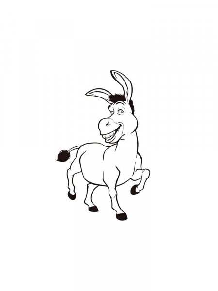 Donkey coloring pages