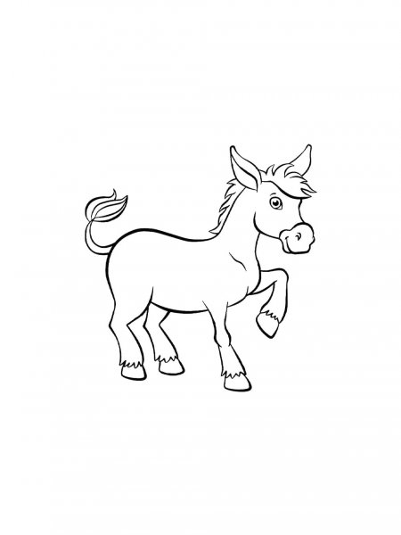 Donkey coloring pages