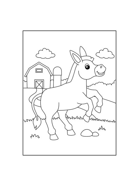 Donkey coloring pages