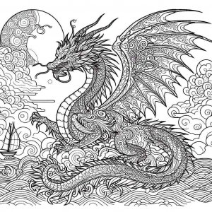 Dragon coloring page - picture 22
