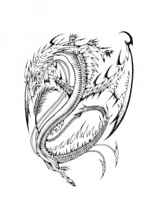 Dragon coloring page - picture 43