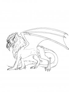 Dragon coloring page - picture 49