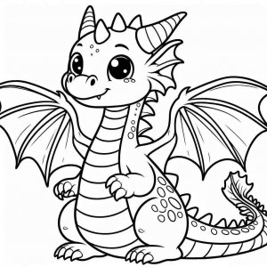 Dragon coloring page - picture 5