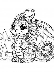 Dragon coloring page - picture 50