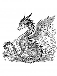 Dragon coloring page - picture 52