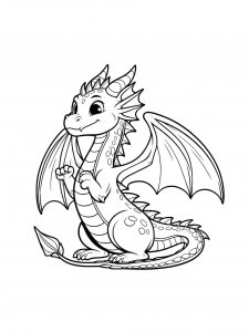 Dragon coloring page - picture 56