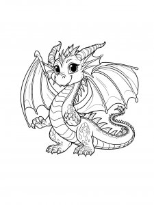 Adorable Dragon Coloring Page