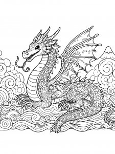 Ice Dragon Coloring Page