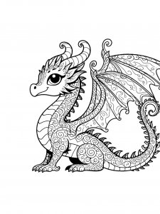 Young Dragon Coloring Page