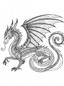Winged Dragon Coloring Page