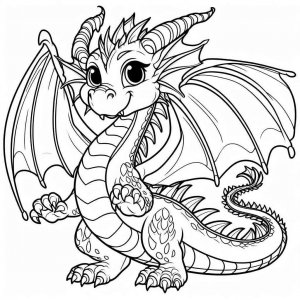 Dragon coloring page - picture 9