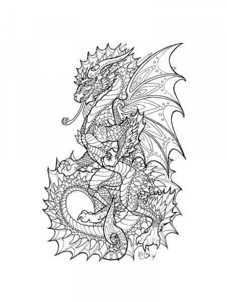 Dragons coloring pages