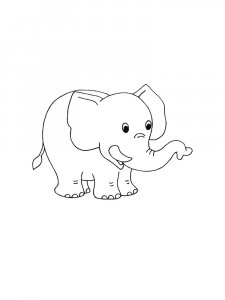 Funny Elephant Coloring Page
