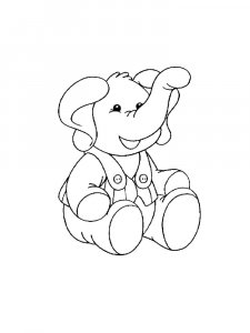 Toy Elephant Coloring Page