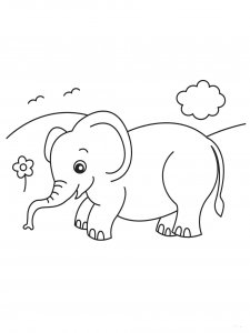 Elephant for Kids Coloring Page