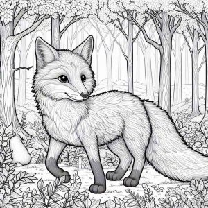 Fox coloring page - picture 11