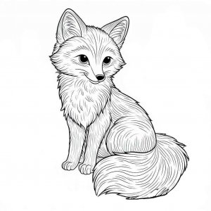 Fox coloring page - picture 12