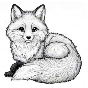 Fox coloring page - picture 4