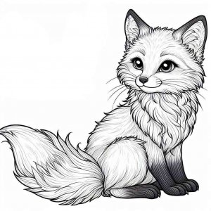 Fox coloring page - picture 8